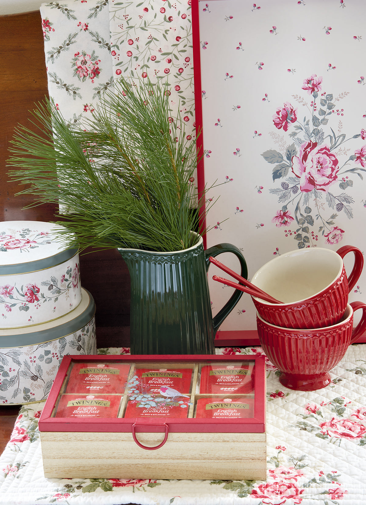 Greengate Alice Brotteller red 17,5cm Set6 Lifestyle2
