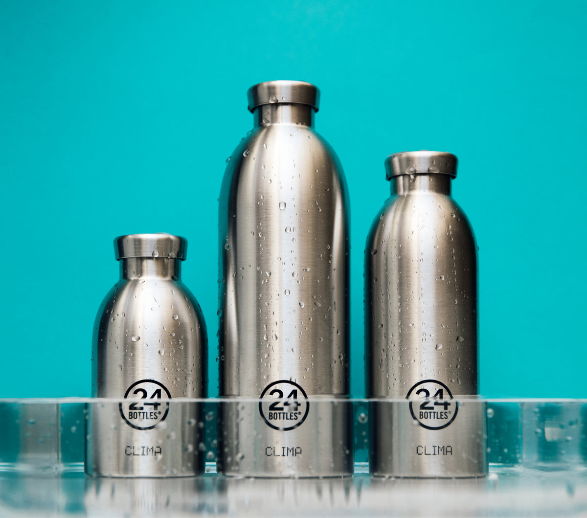 24Bottles Clima Bottle Brushed Steel 500ml Lifestyle 1