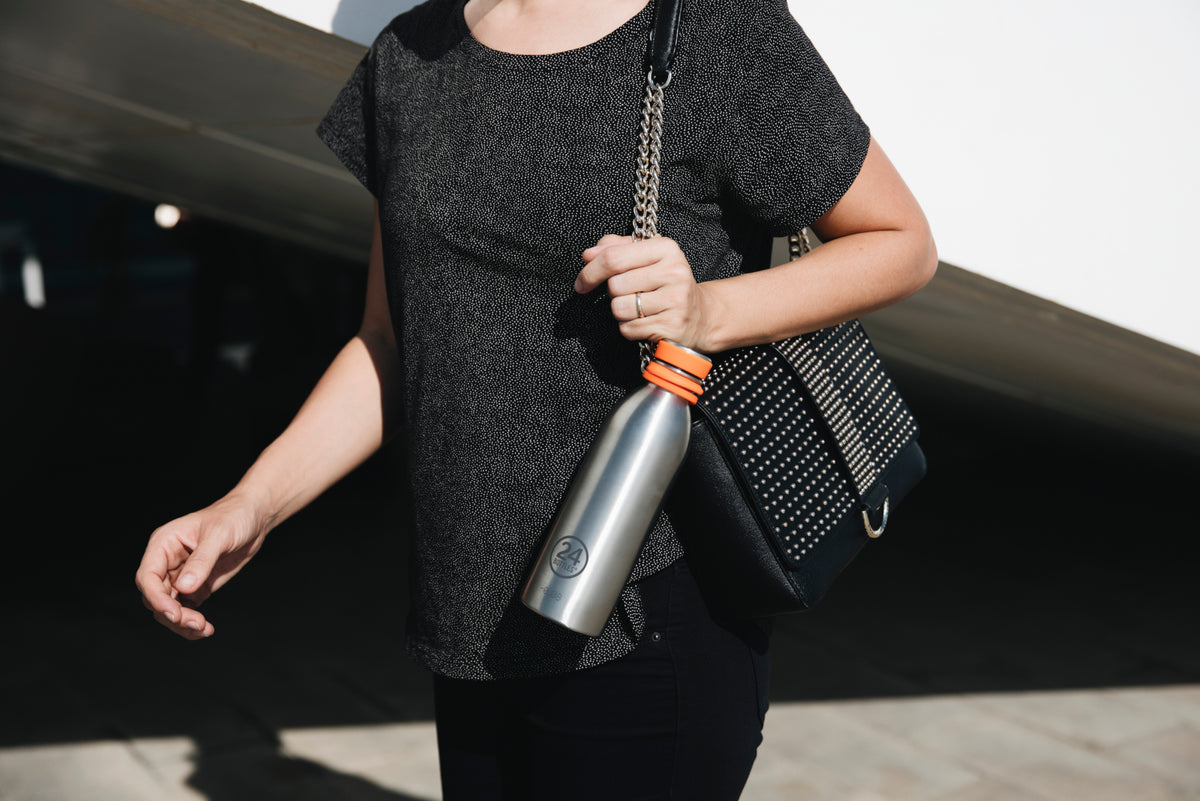 24Bottles Urban Bottle Brushed Steel 500ml Lifestyle 1