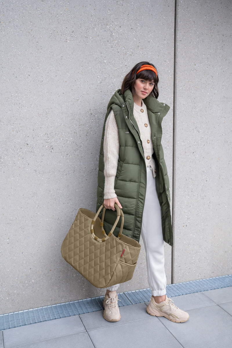 reisenthel loopshopper L frame rhombus olive Lifestyle 2