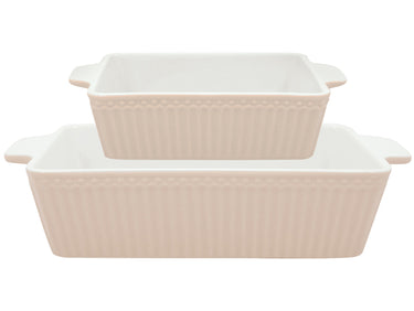 Greengate Alice Auflaufform creamy fudge small Set2 Freisteller