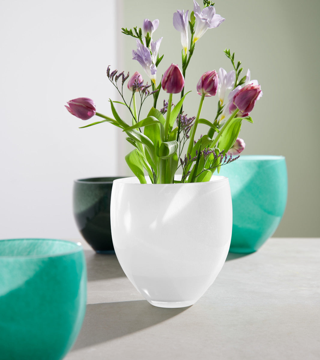 ASA Selection oliveira Vase lagoa blau 18,5x19cm Lifestyle2