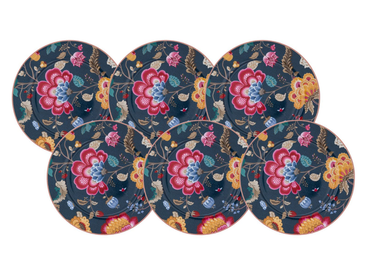 PIP STUDIO Fantasy Denim Blue Gourmet-/Platzteller 32cm Set6 Freisteller