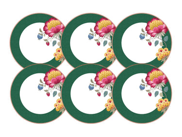 PIP STUDIO Fantasy Green Speiseteller 26,5cm Set6 Freisteller