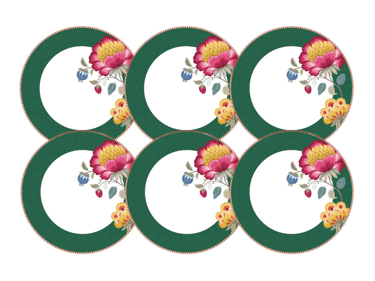 PIP STUDIO Fantasy Green Speiseteller 26,5cm Set6 Freisteller