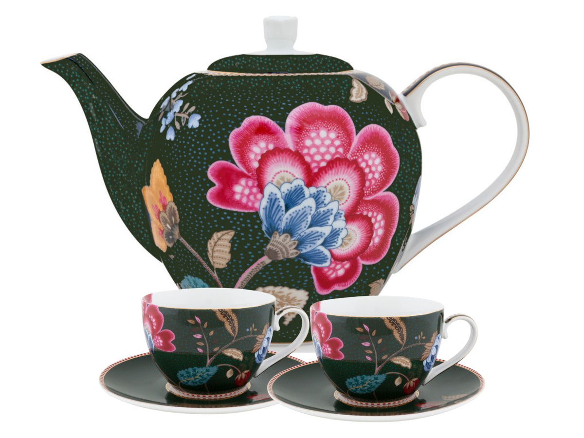 PIP STUDIO Fantasy Green Tee Set Tasse mit Untertasse 3tlg Freisteller 1