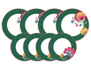 PIP STUDIO Fantasy Green Teller Set 8tlg Freisteller 1