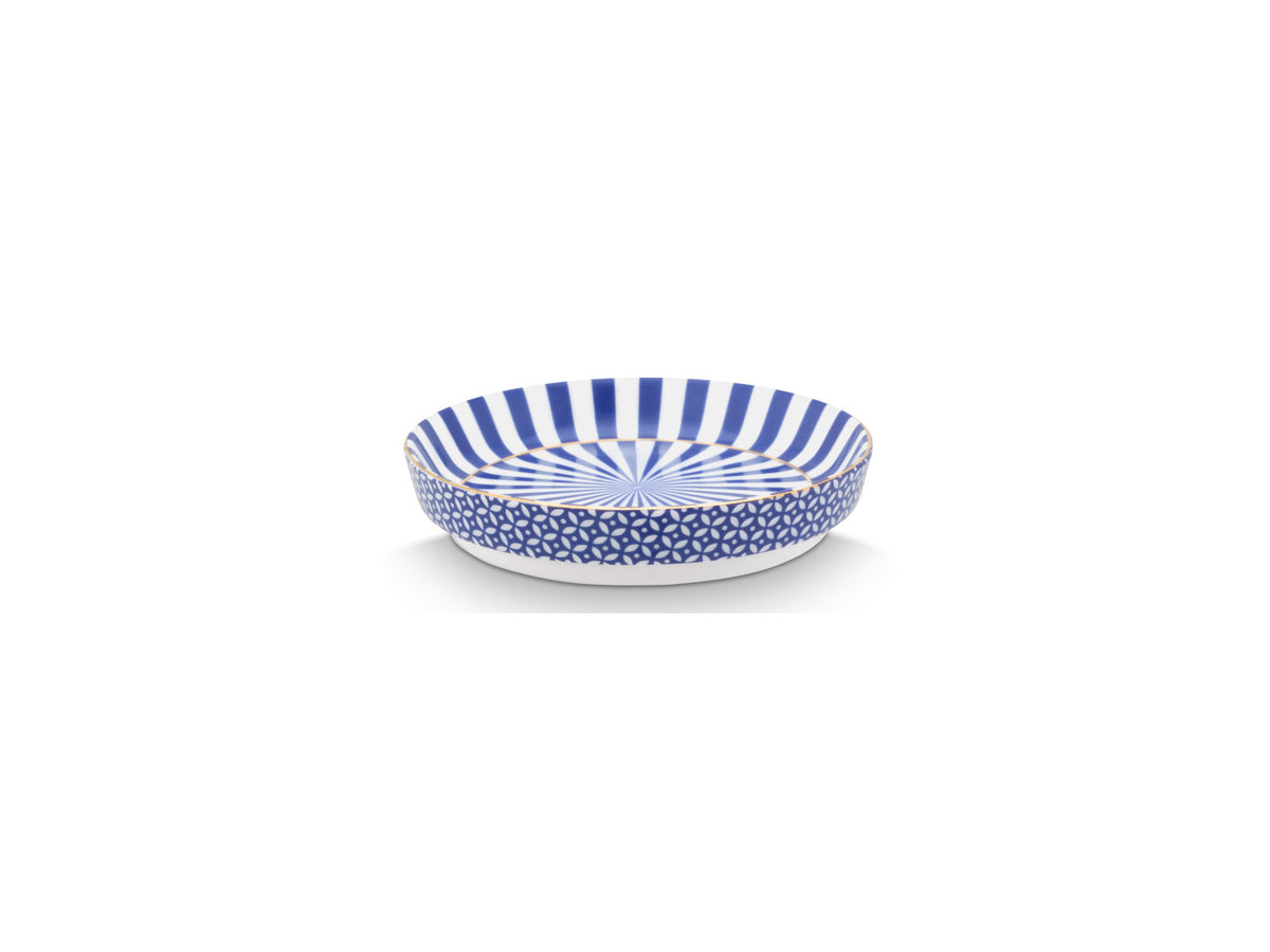 PIP STUDIO Royal Tiles Becher & Teebeutelablage Set blau 230 ml Freisteller