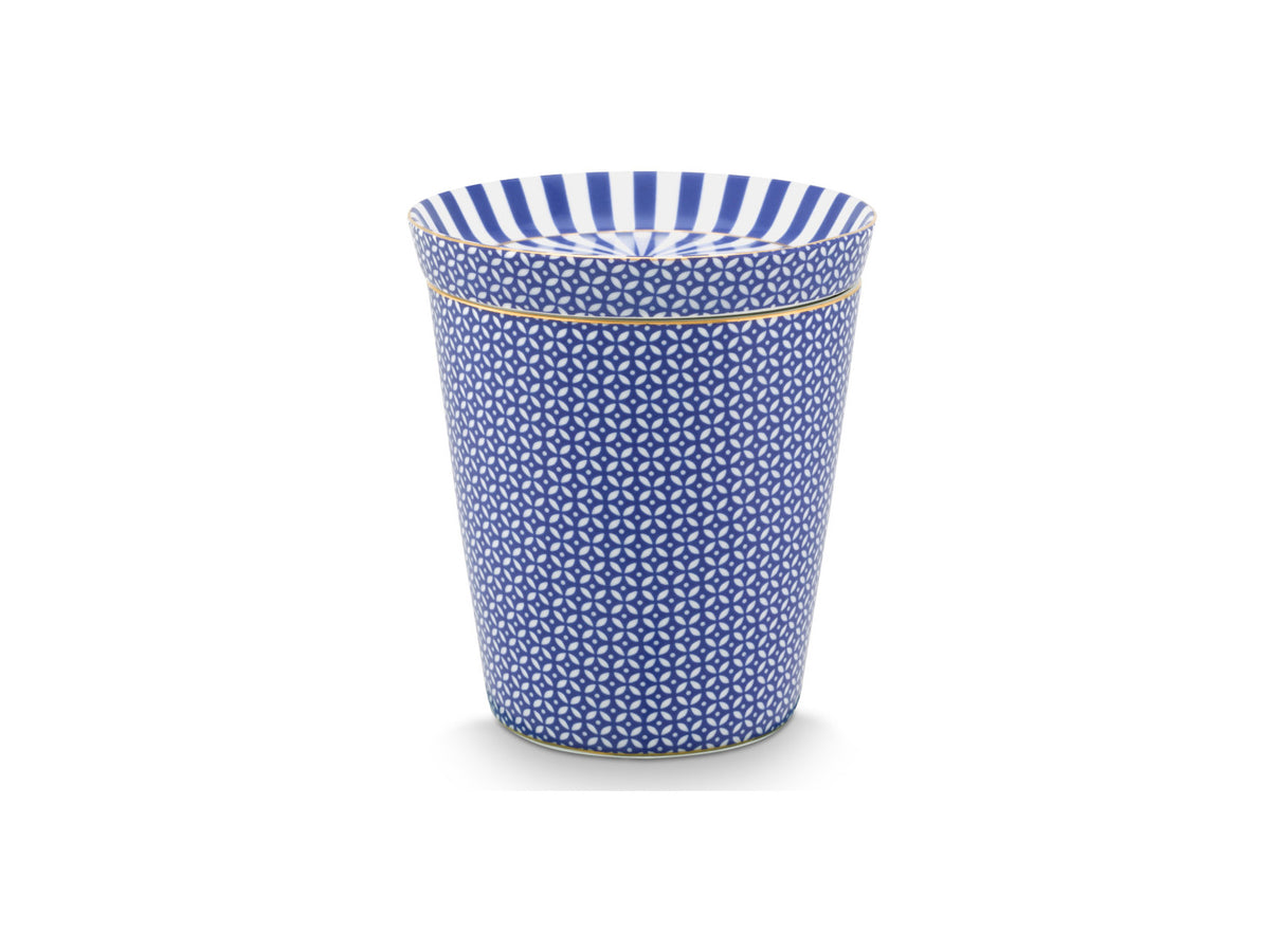 PIP STUDIO Royal Tiles Becher & Teebeutelablage Set blau 230 ml Freisteller