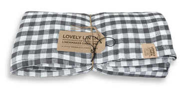 Lovely Linen Misty Tischdecke Leinen square dark grey 145x380cm (1 Stück)