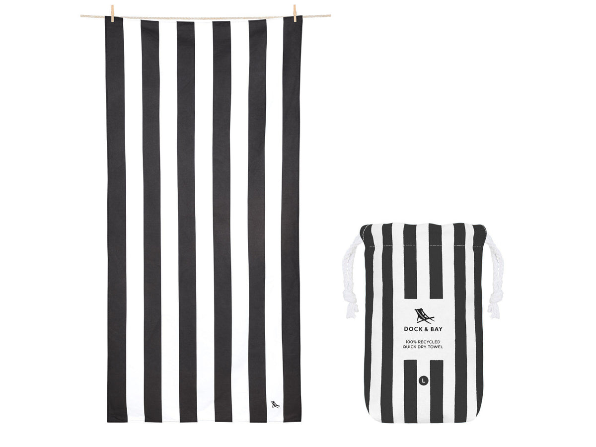 Dock & Bay Beach Towel XL Kamari Charcoal 200x90cm Freisteller 1