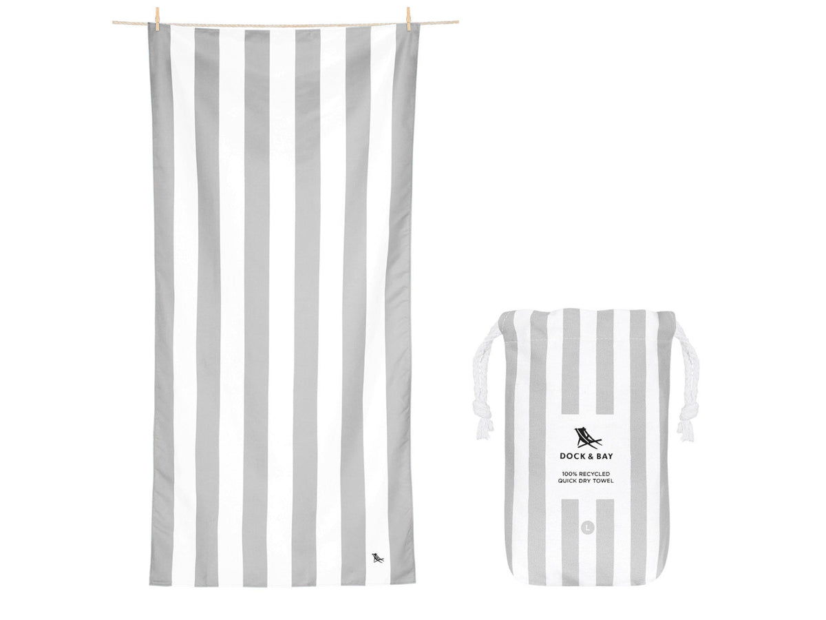 Dock & Bay Beach Towel XL Goa Grey 200x90cm Freisteller 1