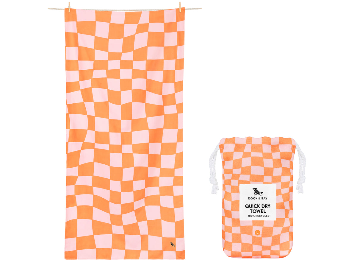 Dock & Bay Beach Towel L Groovy Check 160x90cm Freisteller 1