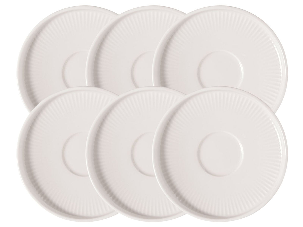Villeroy & Boch Afina Kaffeeuntertasse weiß 14cm Set6 Freisteller