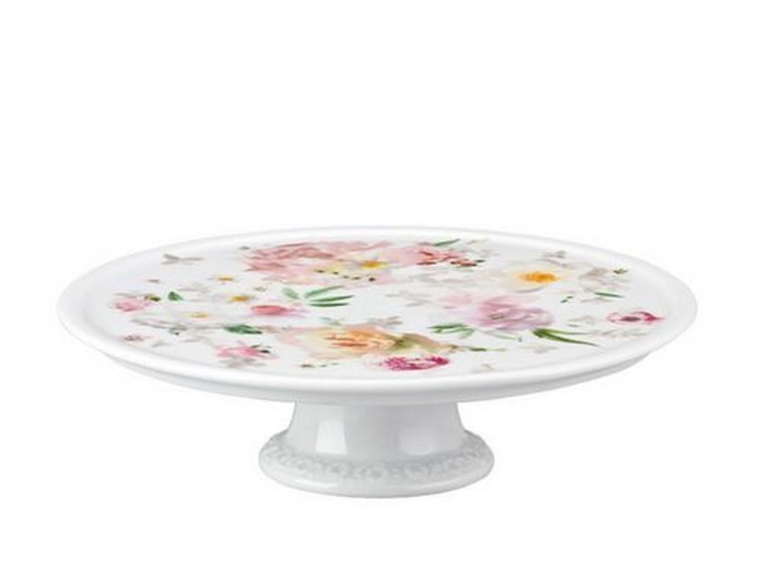 Rosenthal Maria Pink Rose Platte auf Fuß klein