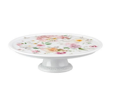 Rosenthal Maria Pink Rose Platte auf Fuß klein