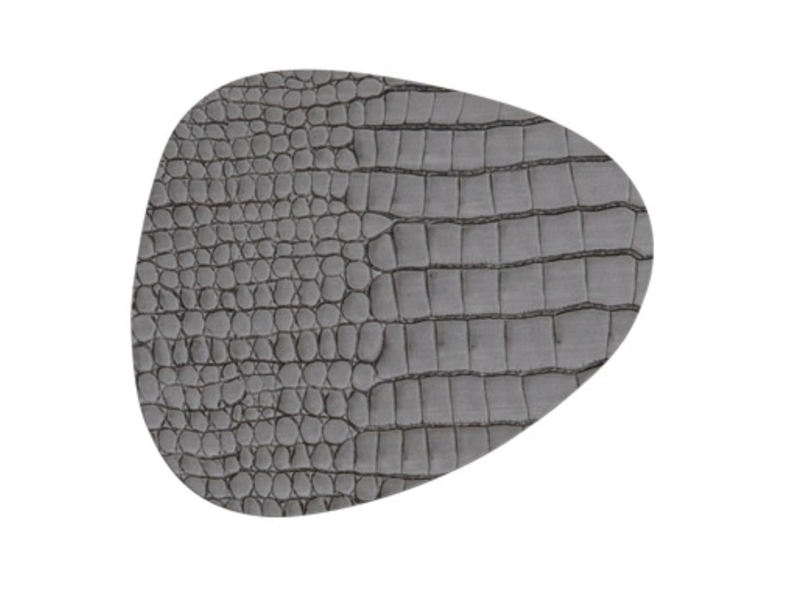 LIND DNA CROCO Untersetzer Curve silver-black 11 x 13 cm
