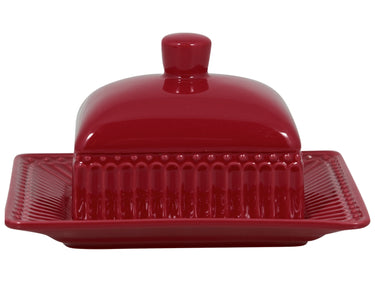 Greengate Alice Butterdose small claret red 14 x 12 cm