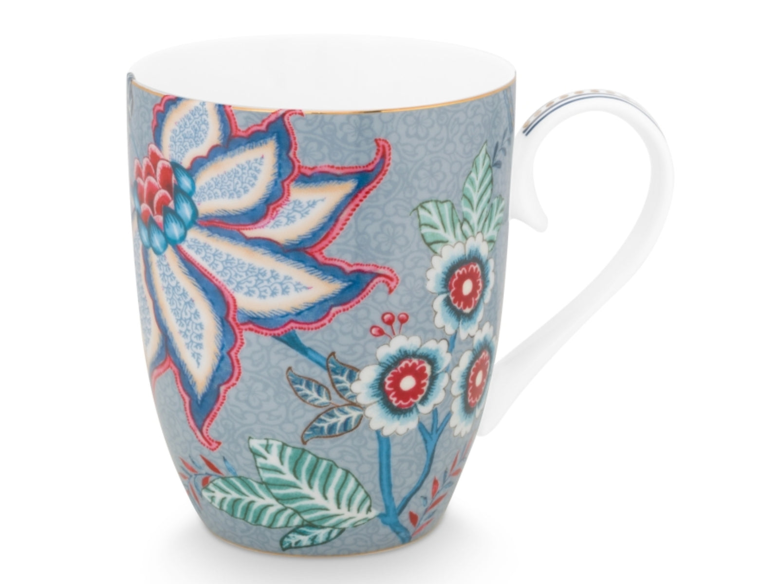PIP STUDIO Flower Festival Henkelbecher Light Blue 350 ml