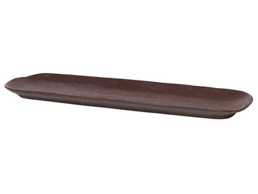 Broste Copenhagen Shape Puce Brown mit Struktur Platte 40 x 11 cm