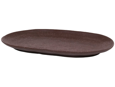 5710688186181 Broste Copenhagen Shape Puce Brown mit Struktur Platte 29,5x18,5cm