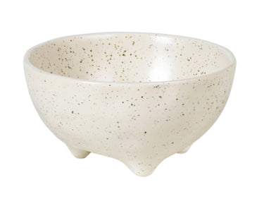 Broste Copenhagen NORDIC VANILLA Schale L mit Füßen 11 cm