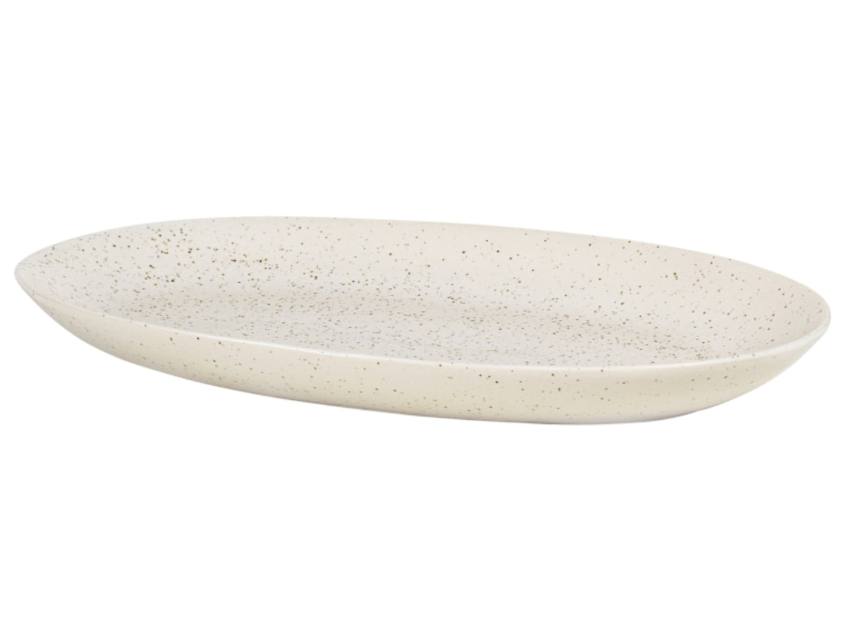 Broste Copenhagen NORDIC VANILLA Platte oval L 17 x 30 cm