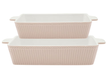 Greengate Alice Auflaufform creamy fudge Set2
