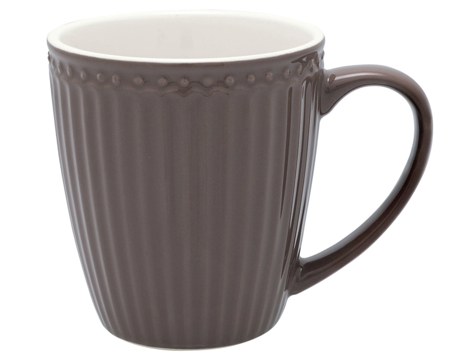 5707463408798 Greengate Alice Becher mit Henkel dark chocolate 0,4 l
