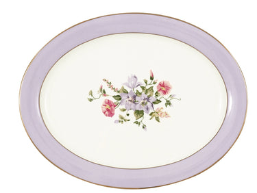 Greengate Jacobe ovale Servierplatte white 25,5 x 33 cm