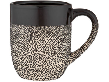 9314689913829 ladelle CAFE Becher mit Henkel strukturiert schwarz 0,3 l