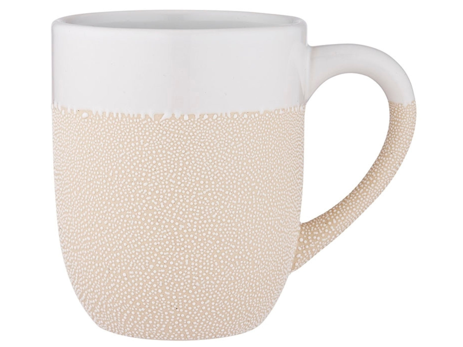 9314689913836 ladelle CAFE Becher mit Henkel strukturiert weiß 0,3 l