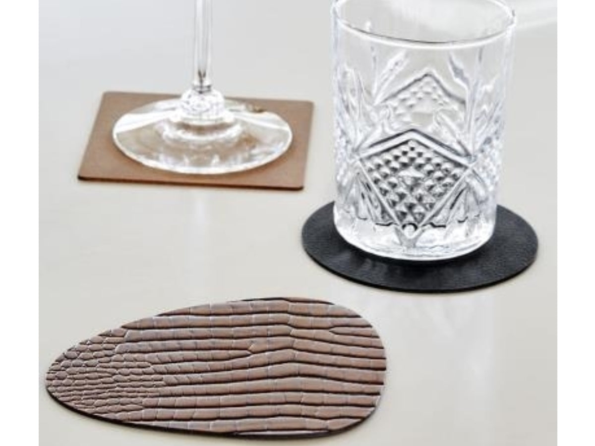 LIND DNA NUPO Untersetzer Curve brown 11 x 13 cm
