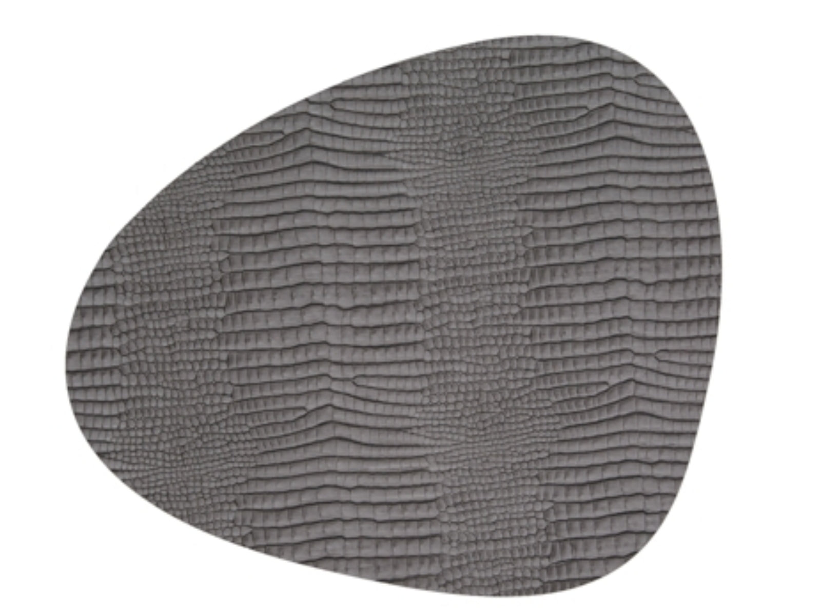 LIND DNA CROCO Tischset Curve L silver-black 37 x 44 cm