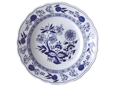 Hutschenreuther Blau Zwiebelmuster Suppenteller m. Fahne 23 cm