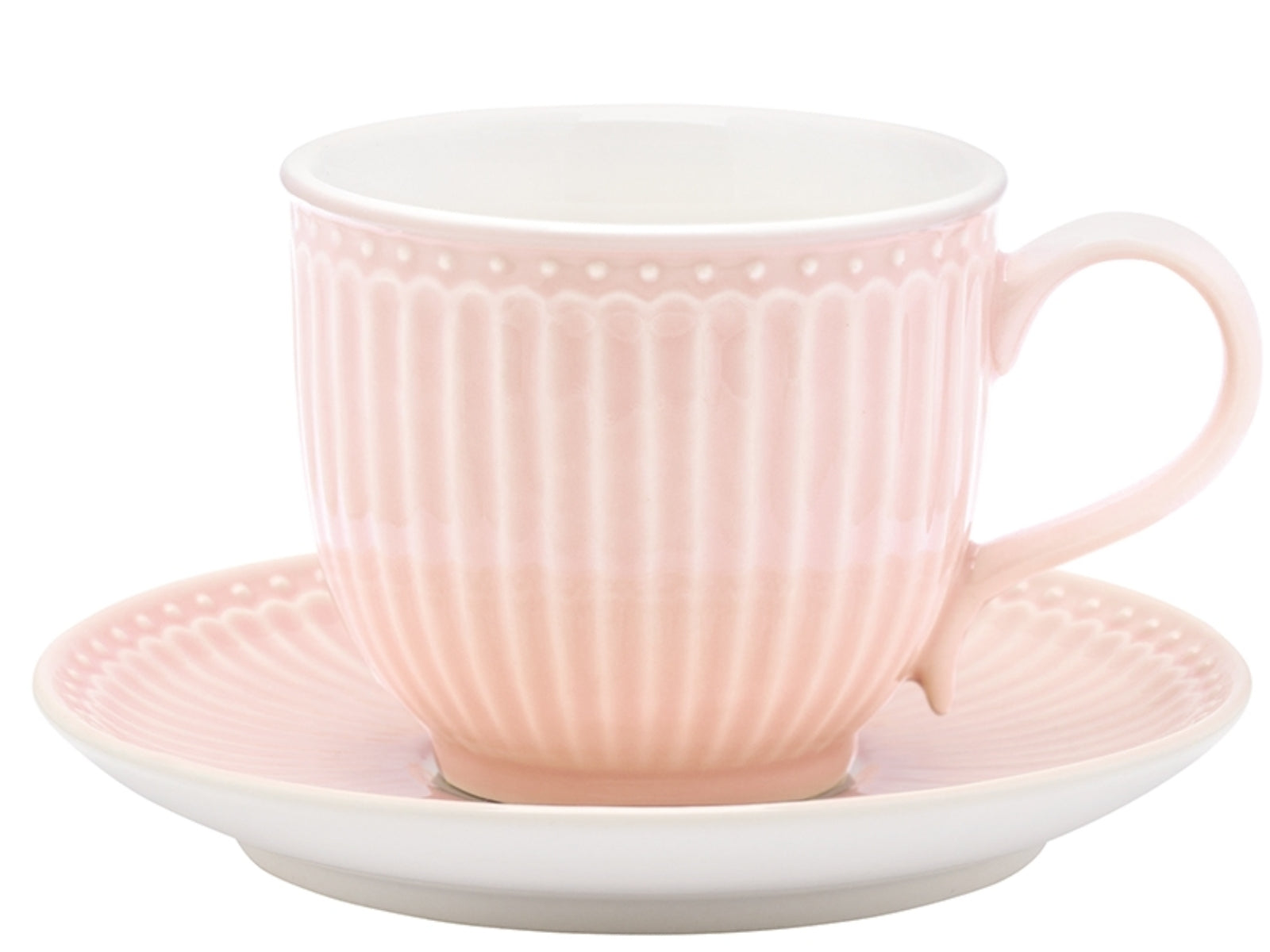 5707463253596 Greengate Alice Tasse mit Untertasse pale pink 8,5 cm