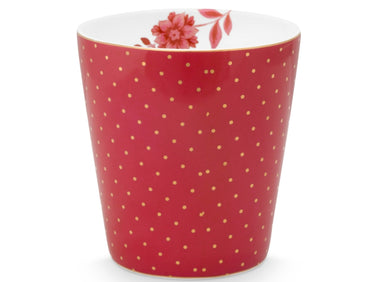 PIP STUDIO Royal Dots dark pink Becher ohne Henkel 0,23 l