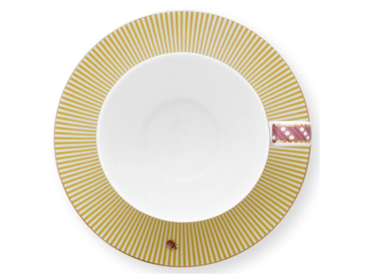 PIP STUDIO La Majorelle Tasse mit Untertasse gelb 0,28 l