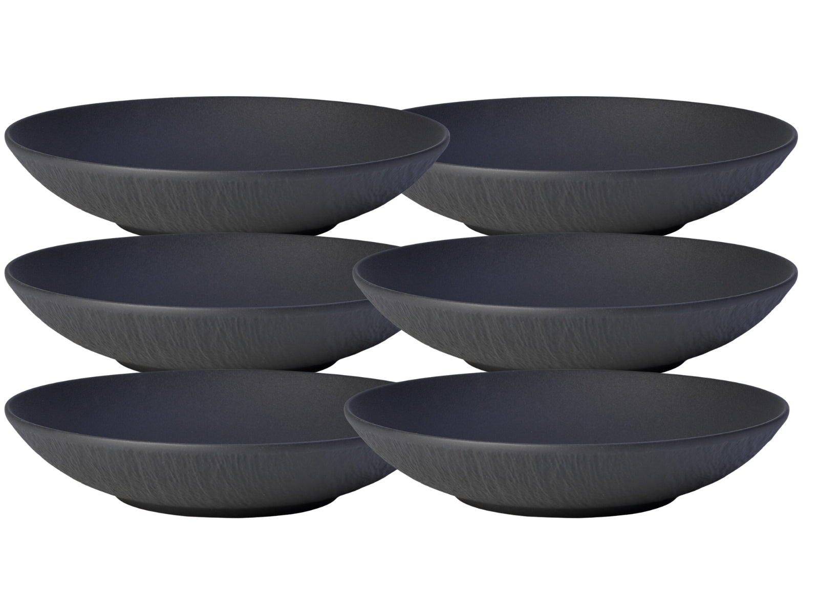 Villeroy & Boch Manufacture Rock Schale flach 24 cm Set6
