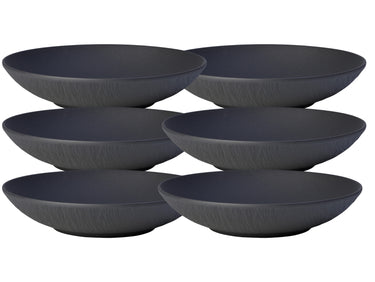 Villeroy & Boch Manufacture Rock Schale flach 24 cm Set6