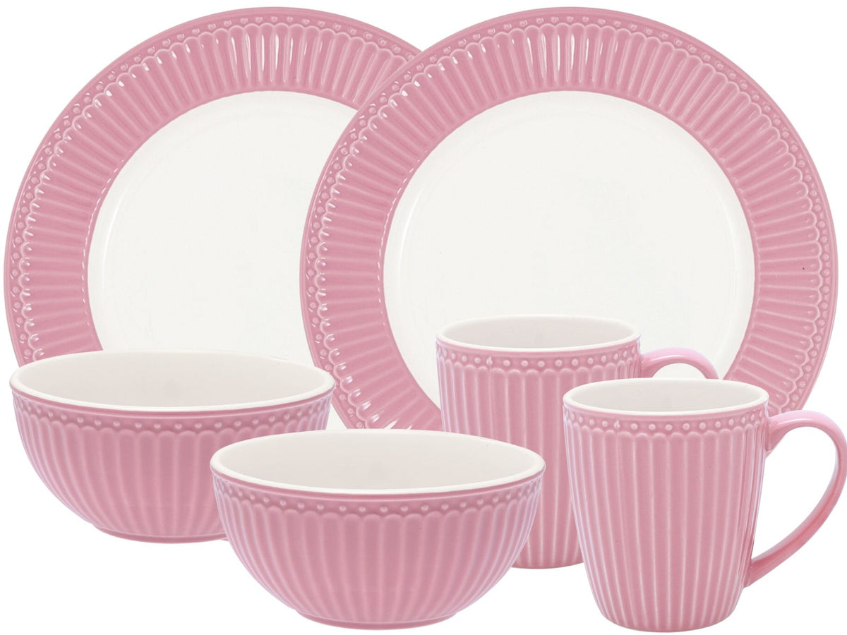 Greengate Alice Frühstücksset dusty rose 6tlg