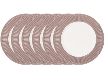 Greengate Alice Speiseteller hazelnut brown 26,5 cm Set6