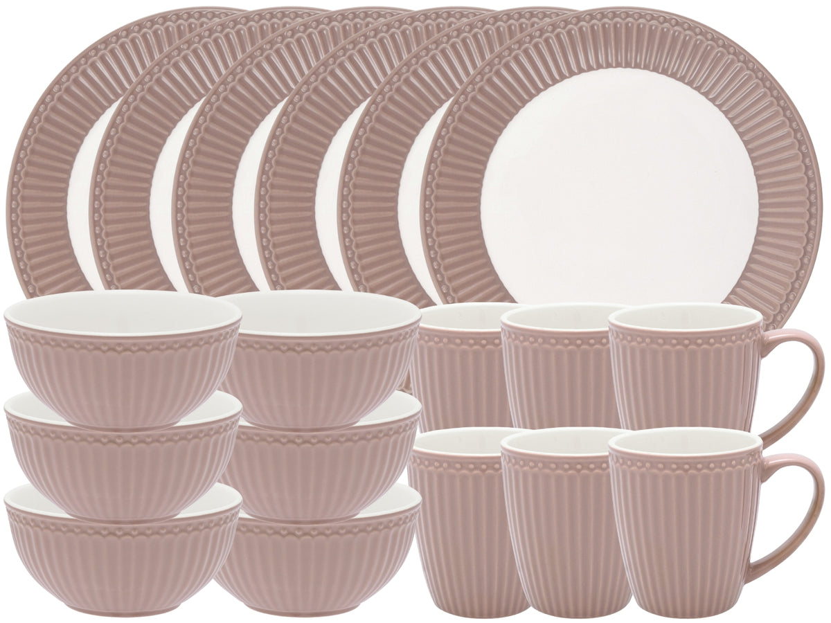 Greengate Alice Frühstücksset hazelnut brown 18tlg.