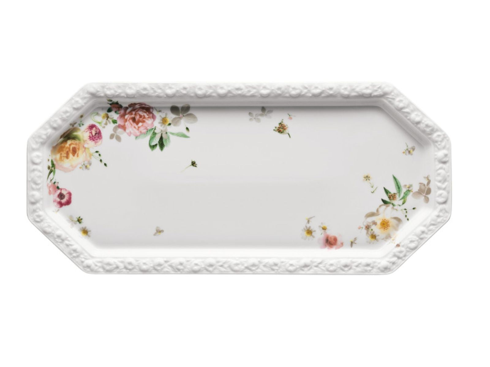Rosenthal Maria Pink Rose Kuchenplatte rechteckig