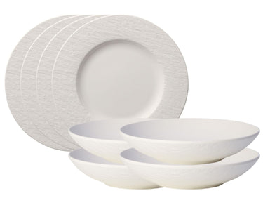 Villeroy & Boch Manufacture Rock blanc Tafelset 8tlg