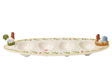 Villeroy & Boch Spring Awakening Ei-Boot Hahn & Henne 31 x 12 cm