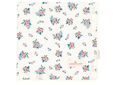 Greengate Augusta Stoffserviette mit Spitze white 40 x 40 cm