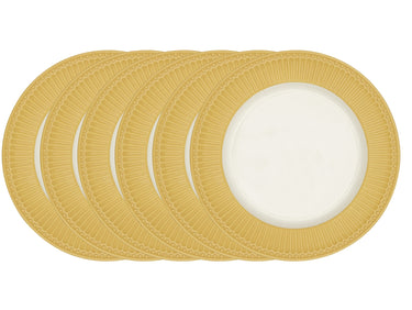 4260742712449 Greengate Alice Speiseteller honey mustard 26,5 cm Set6