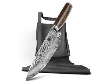 KAI Shun Premier Tim Mälzer Santoku mit Kochschürze 32cm Set2