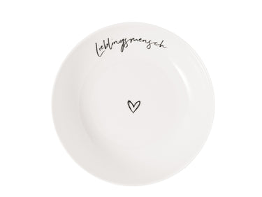 Villeroy & Boch Statement Schale flach Liebingsmensch 18,5cm Freisteller